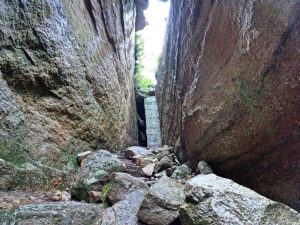 Picture Hiking Sams Point Ice Caves in June 2022