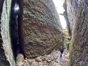 Picture Hiking Sams Point Ice Caves in June 2022