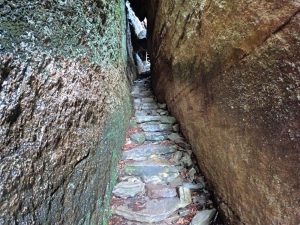 Picture Hiking Sams Point Ice Caves in June 2022