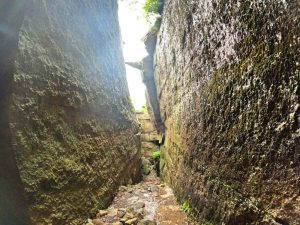 Picture Hiking Sams Point Ice Caves in June 2022