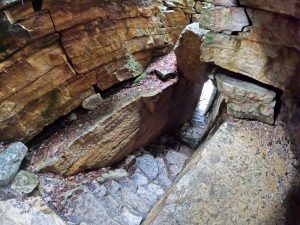 Picture Hiking Sams Point Ice Caves in June 2022
