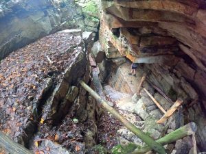 Picture Hiking Sams Point Ice Caves in June 2022