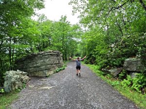 Picture Hiking Sams Point Ice Caves in June 2022