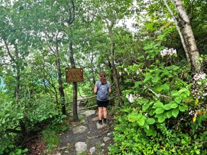 Picture Hiking Sams Point Ice Caves in June 2022