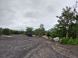 Picture Hiking Sams Point Ice Caves in June 2022