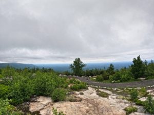 Picture Hiking Sams Point Ice Caves in June 2022