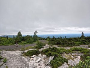 Picture Hiking Sams Point Ice Caves in June 2022