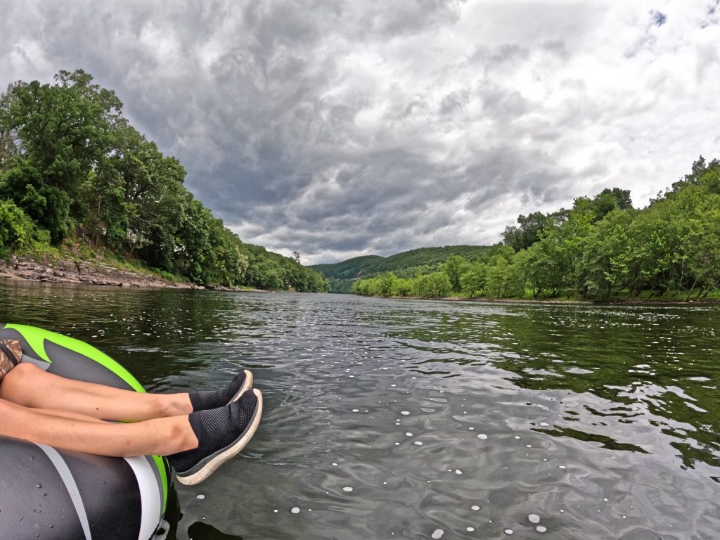 Pictures tubing the Delaware river near Port Jervis New York on July 2022