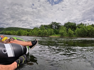 Pictures tubing the Delaware river near Port Jervis New York on July 2022